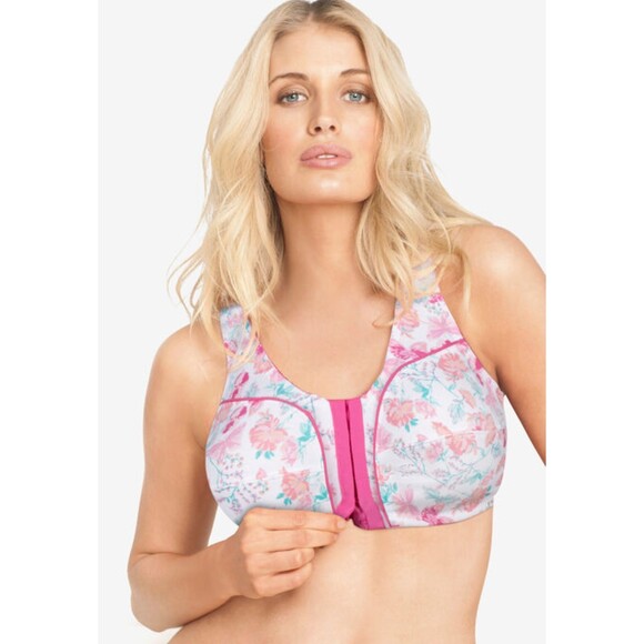 Comfort Choice Butterfly Floral Wireless Front Closure Bra Size 48B - Picture 5 of 6